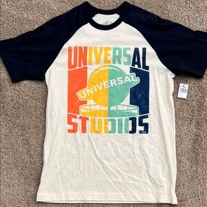 NWT Universal Men's Navy and White Graphic Tee